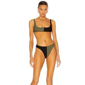 MATTHEW BRUCH ❤️‍🔥 ANNA HIGH CUT COLORBLOCKED BIKINI SET NWT